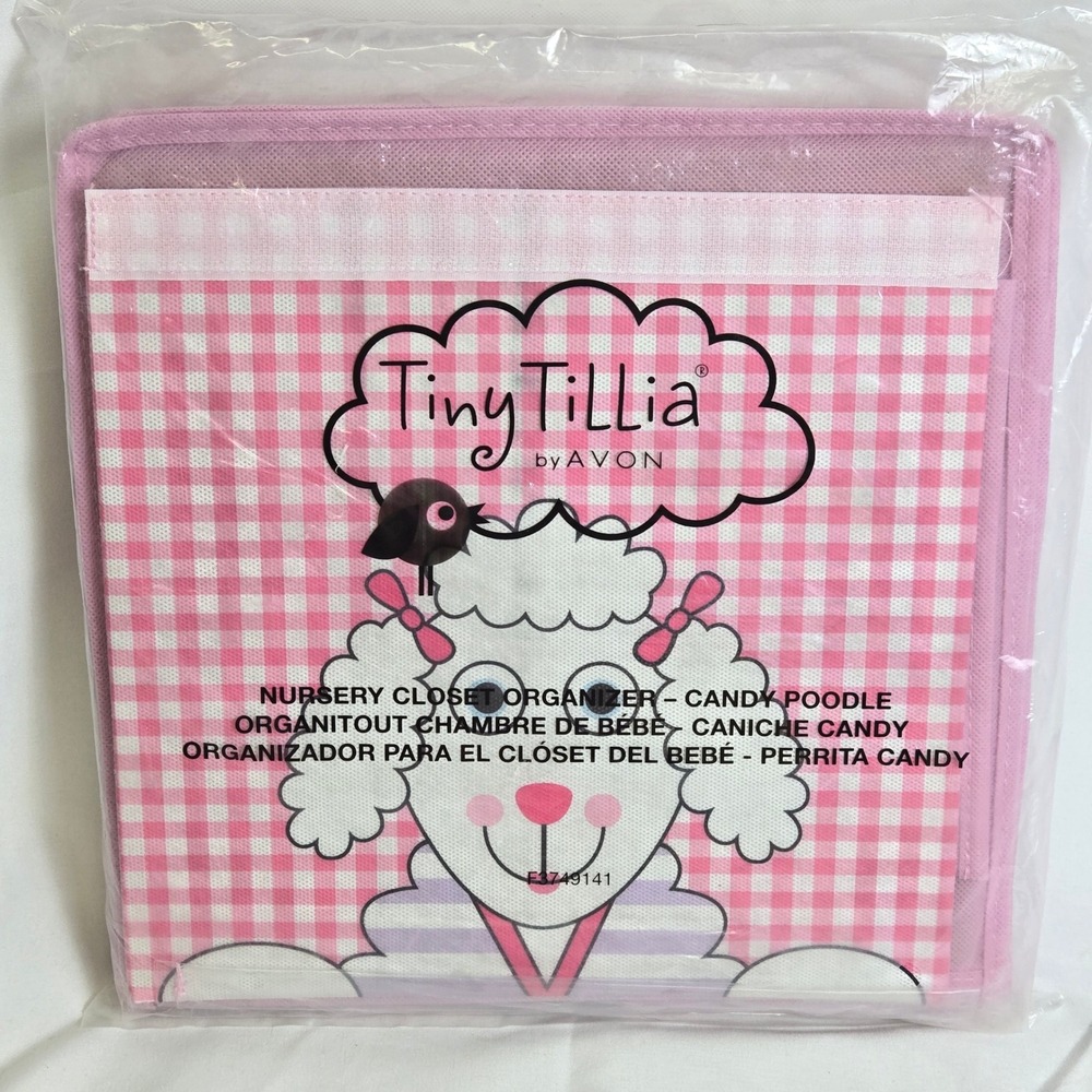 Avon Tiny Tillia Candy Poodle‎ Hanging Nursery Closet Organizer Pink New